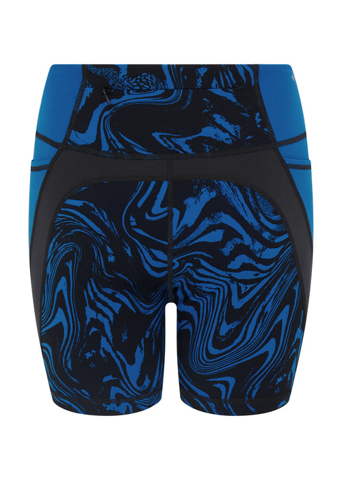 Prowess Print Block Shorts - Blue Swirl